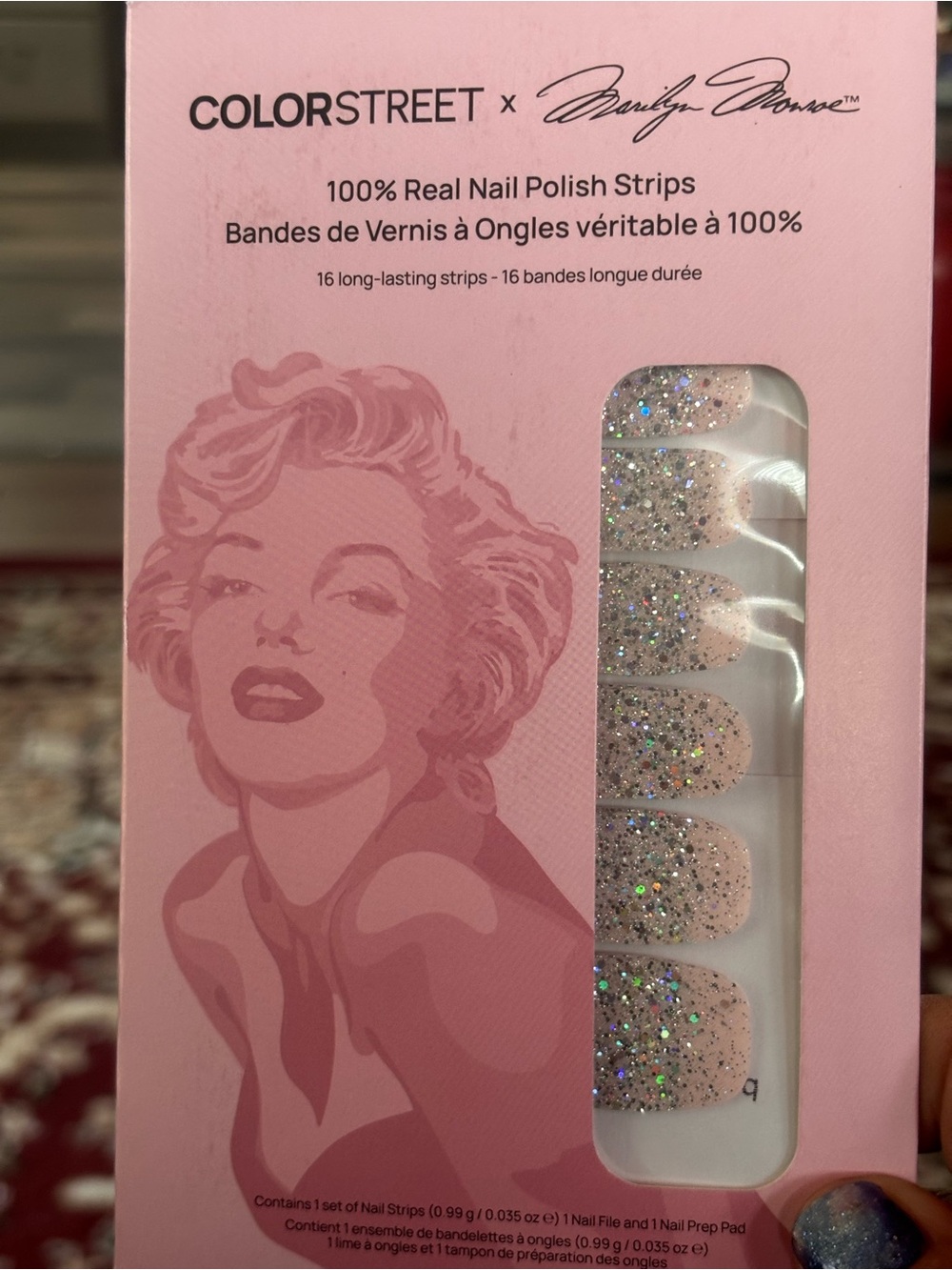 Color Street x Marilyn Monroe “Girl’s Best Friend” Glitter Nail Strips NIP